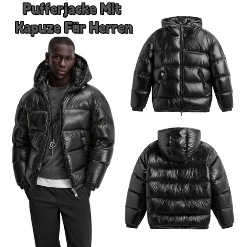 Pufferjacke mit kapuze für - kapuze,