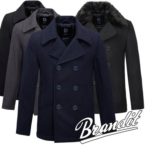 Brandit herren pea coat marine - herren,